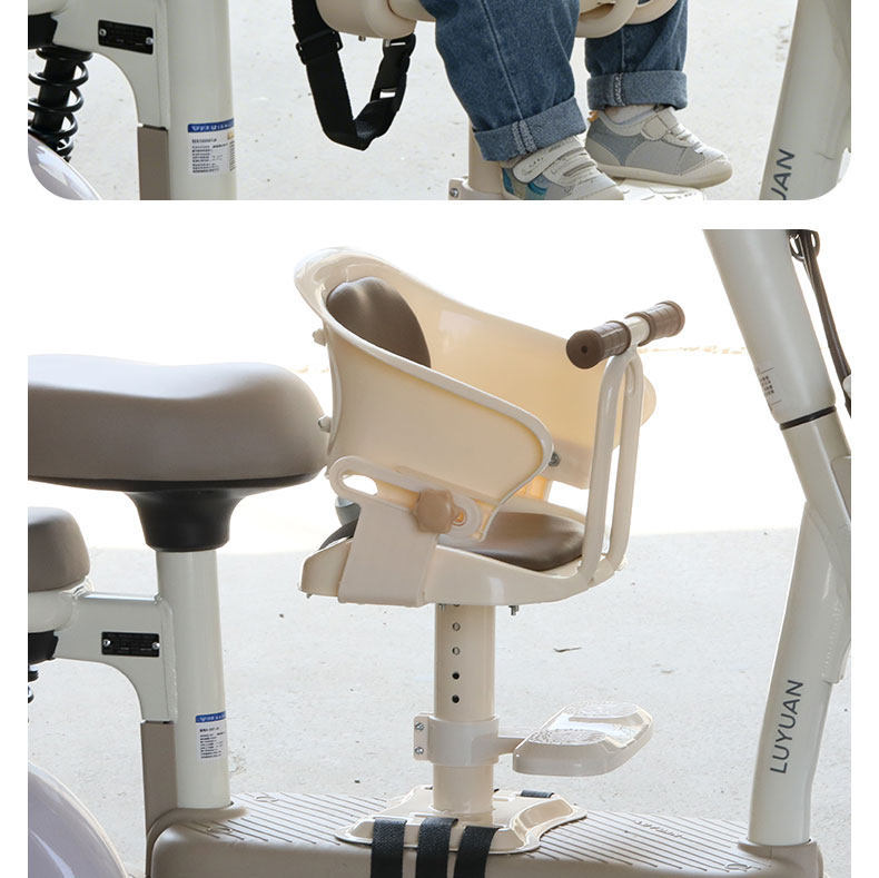 Electric Vehicle Front-Mounted Child Seat, Thickened, Fully Enclosed, Shock-Absorbing, Anti-Fall, Anti-Collision, Adjustable Baby Safety Seat