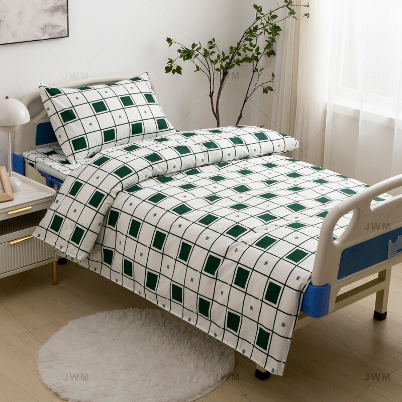 医療用リネン、病院用寝具、老人ホーム用ベッド、3点セット、掛け布団カバー、ベッドシーツ、工場直販、卸売、カスタマイズ可能|undefined