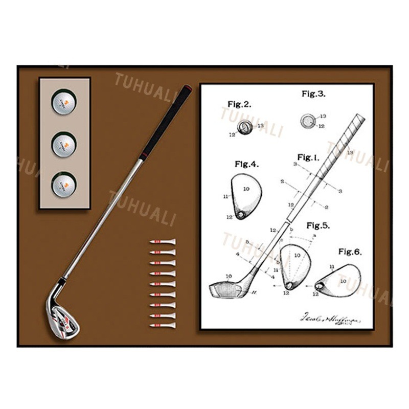 Golf colgando pintura sala de estar pintura decorativa sofá fondo pared pintura pasillo mural club colgando pintura