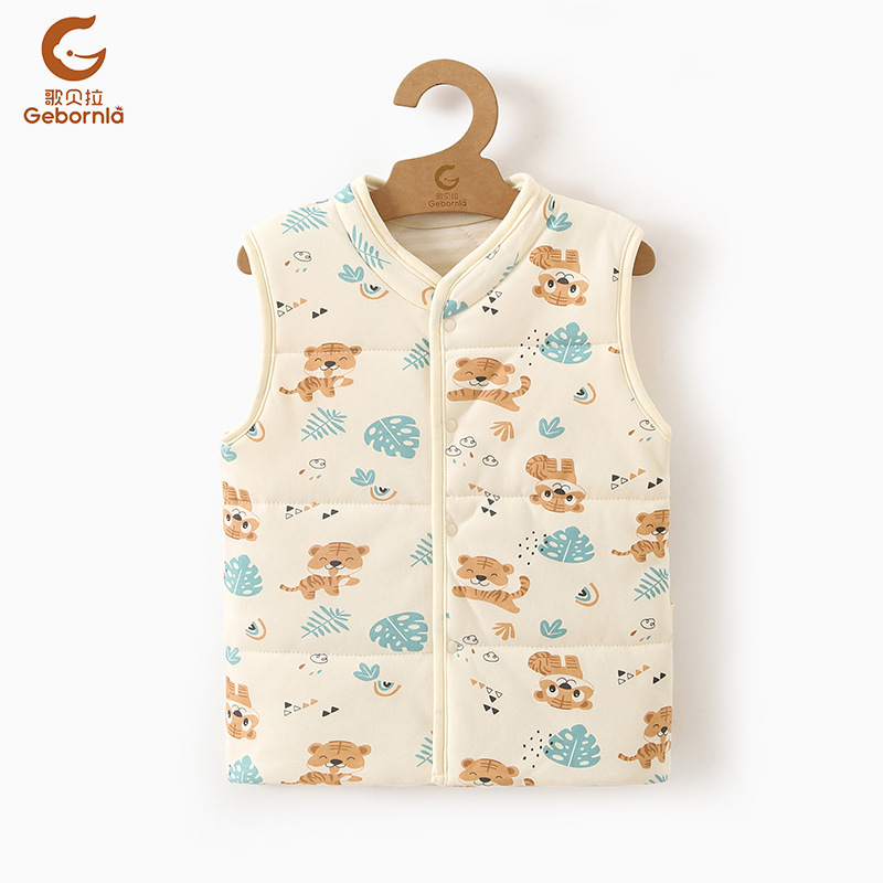 GE Bella Chaleco acolchado de algodón de color infantil Chaleco de algodón de color para niños y niñas Rebeca caliente para bebés Otoño e Invierno