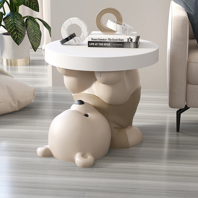 Luz de lujo vigoroso oso entrada de los zapatos del hogar cambio de taburete piso decoración bandeja de la sala de estar decoración del hogar regalo de inauguración