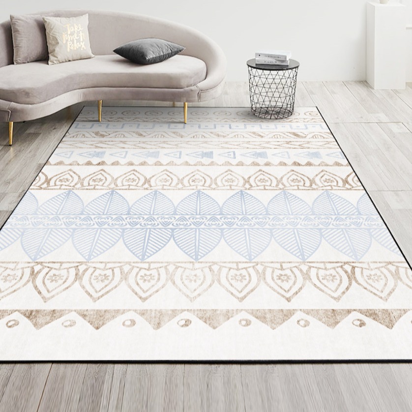 摩洛哥仿羊絨客廳地毯水洗底臥室床邊毯波西米亞地毯地墊可摺疊