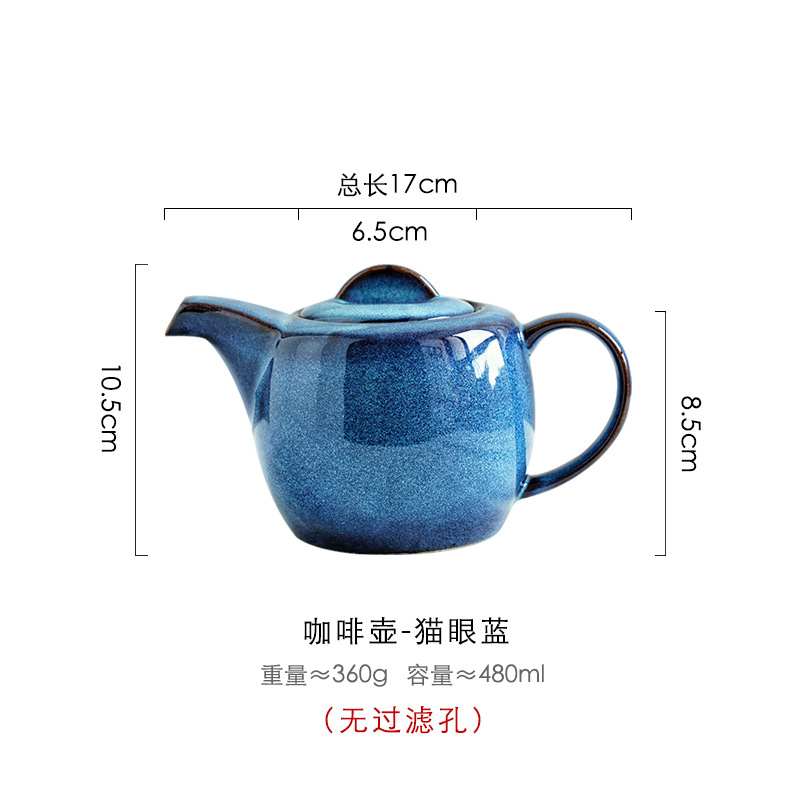 Cafetera semi-hecho a mano tetera hogar tetera cerámica Kung Fu juego de té tamaño capacidad manija sola olla logo