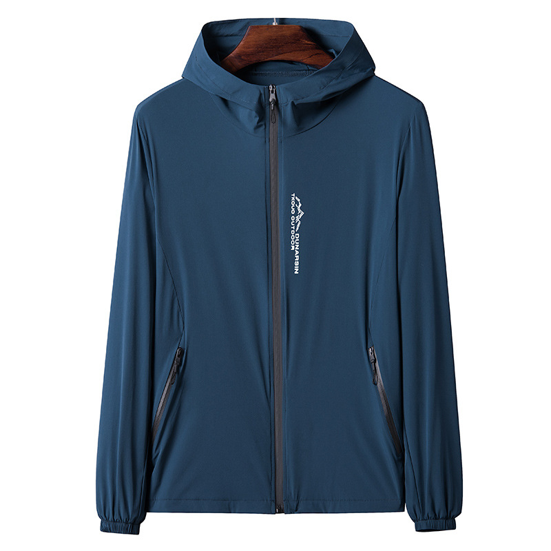 Sun Protection Suit Men's Summer Thin Breathable Ice Silk Outdoor Youth Student Skin Clothing Fishing Sun Protection Coat Trendy