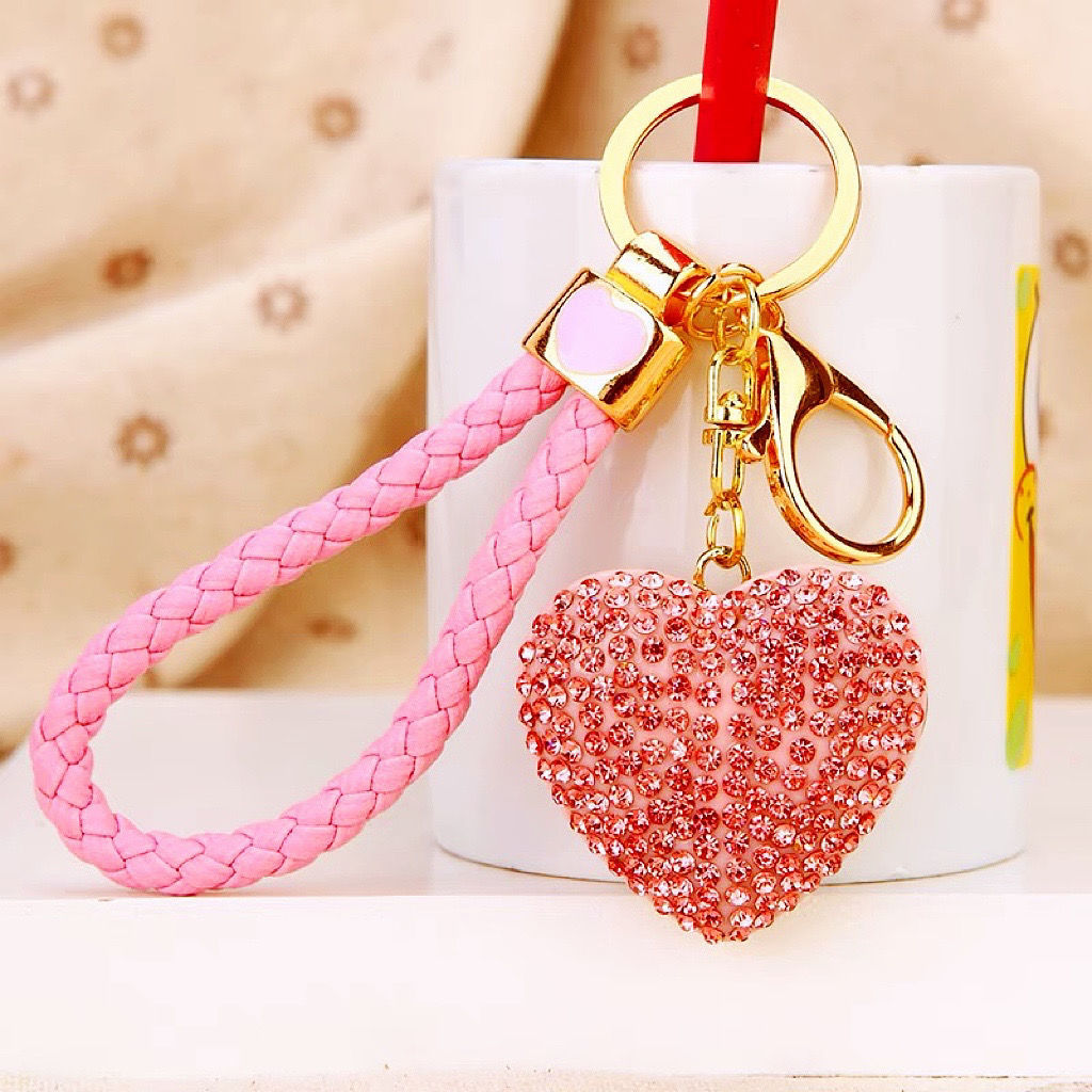 50g Weight Bag Pendant, Keychain Classification 1 Piece Quantity Holiday, Outdoor Occasion Metal Material Heart Shape Pattern Women's Gender Sweet, Simple Style Style Sweet Simple Style Heart Shape Metal Women's Bag Pendant Keychain 2
