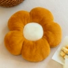 Brown flowers cushion