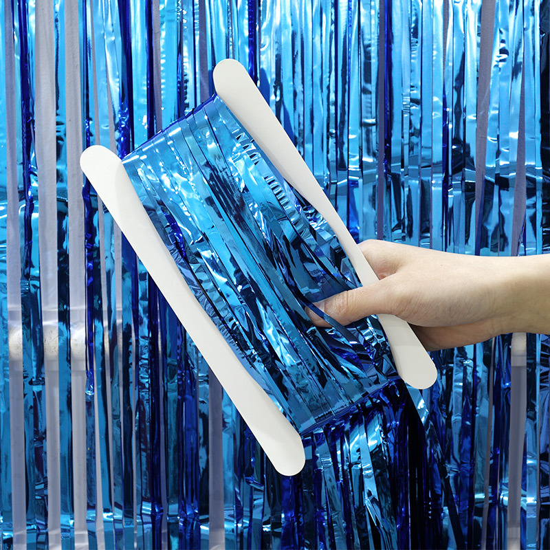 Decoración del banquete de boda lluvia cortina de seda globo de cumpleaños foto de fondo pared vestir lluvia cinta de seda tira de lana al por mayor