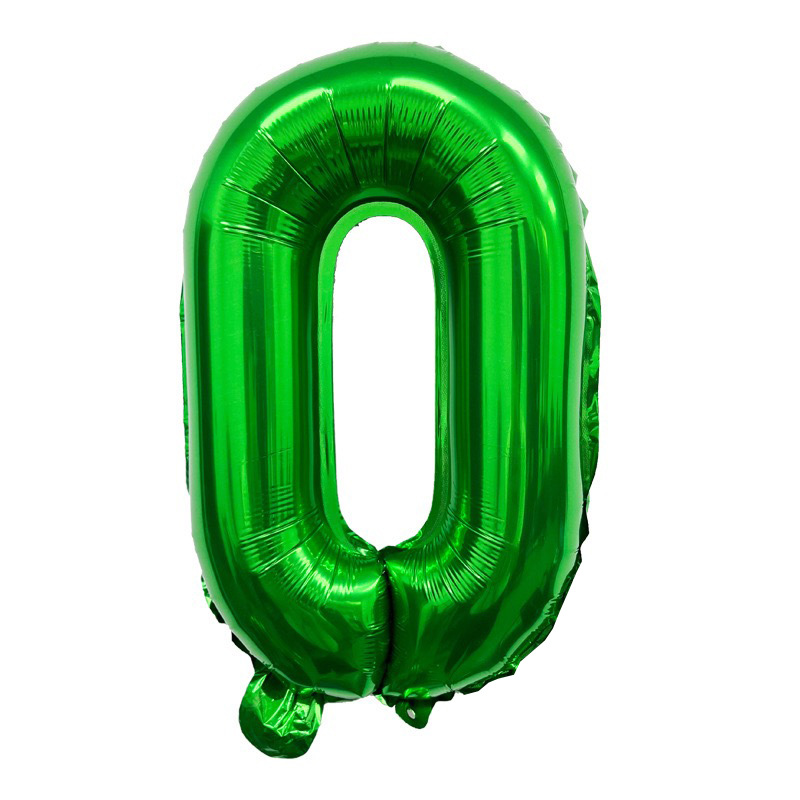 Transfronterizo inswind 16 pulgadas globo de aluminio digital verde blanco azul Año Nuevo letras de Año Nuevo pequeño globo digital
