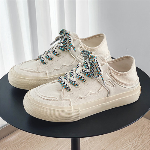 Men's Summer Breathable Canvas Shoes, One-Piece, Thin, No Heel, Half-Covered, Sports and Casual Shoes