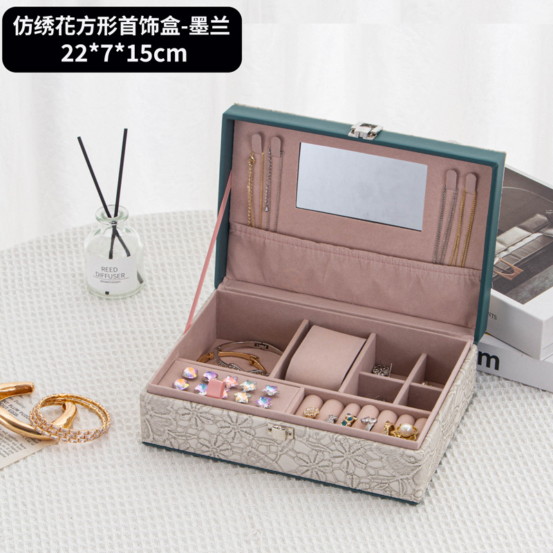 815 모조 자수 사각 잉크 난초