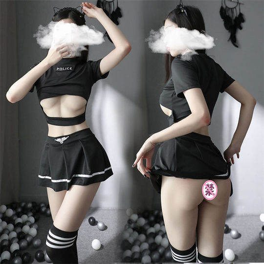 Short skirt sexy underwear stewardess uniform cute academic style role play extremely seductive passion suit 9055