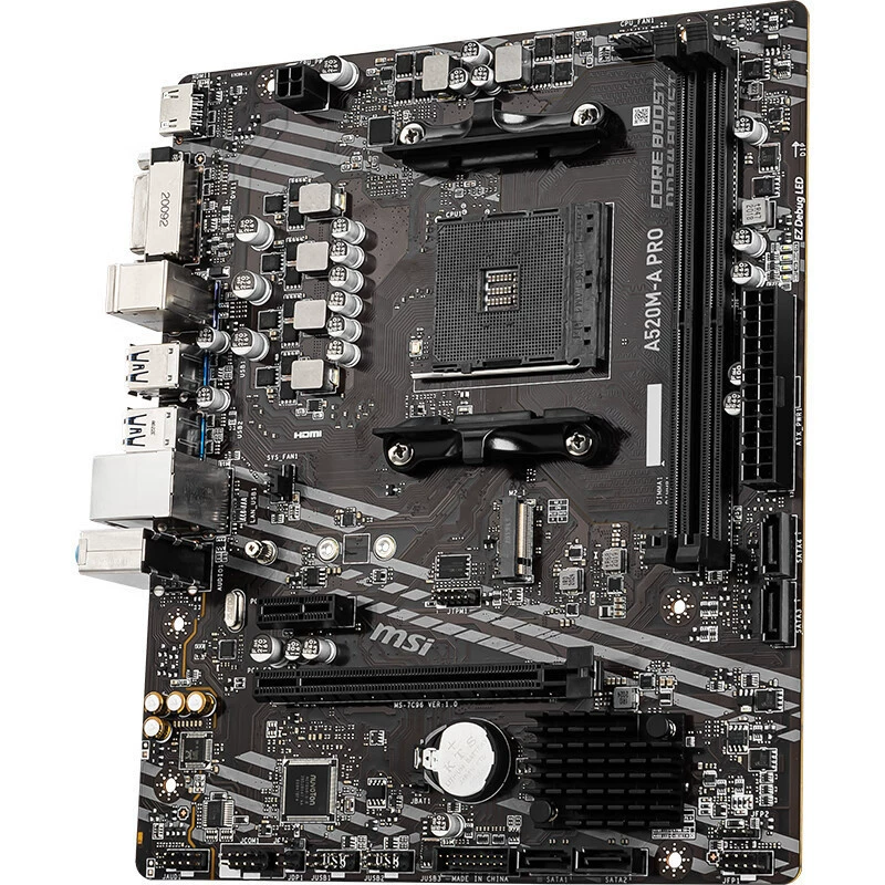 Подходит для материнской платы AMD MSI A520M-A Pro AM4 поддерживает процессоры 5000 серии и другие