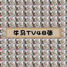 48贴个性搞笑有趣牛马TV发疯语句涂鸦贴纸打工人精神状态装饰贴画