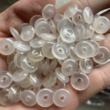 玉髓平安扣散件批发 diy手链配件12mm马料玉髓平安扣散珠