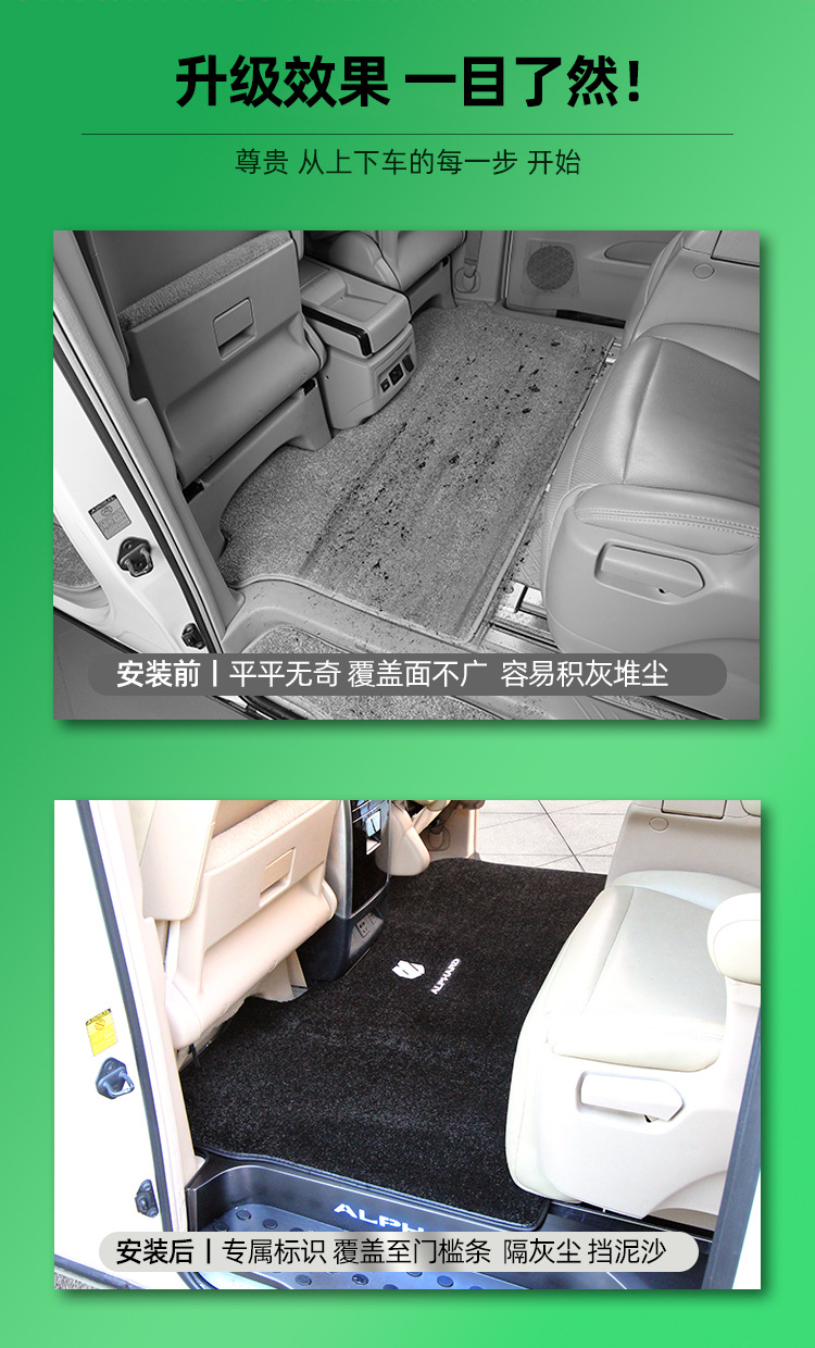 Special Elfa Alphard30 Series Middle Row Carpet Welfa Vellfire20 Series Interior Trim Modified Foot Pad