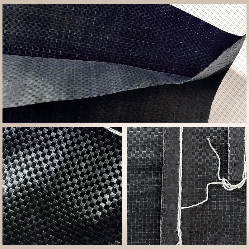 Bolsa de tejido negro de carbono expreso embalaje bolsas de piel de serpiente protector solar antienvejecimiento antiinundación cofferdam bolsa de arena mayorista antiinundación bolsa de arena