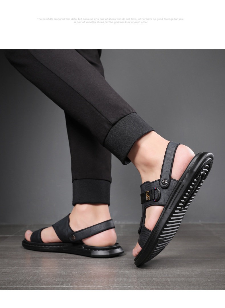 Pantofole da spiaggia casuali antiscivolo in lattice alla moda coreana a doppio uso all'aperto da uomo all'ingrosso di sandali estivi da uomo_voghion.com