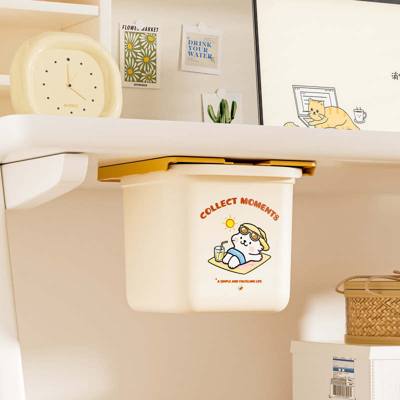 Manufacturer's Under-Desk Trash Can, Creative Hanging Invisible Trash Storage Basket, Mini Trash Bin, Cross-Border Wholesale