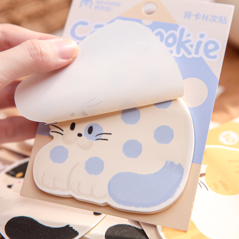 Mr. Paper Alien Back Card N Tie Pie de gato de terciopelo Serie Cute Animal Student Notes Post-it