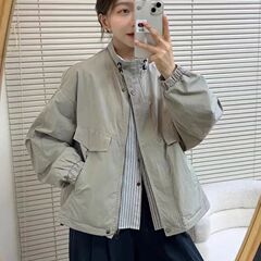 立领宽松设计感工装小个子上衣2025春秋季休闲短外套夹克冲锋衣女