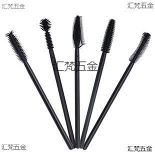 Factory Direct Sales Grafted Eyelashes Silicone Eyelash Brush Eyebrow Comb Disposable Black Eyelash Comb Eyelash Curling Makeup Tool