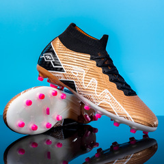 跨境高幫足球鞋男款防滑長釘足球鞋TF碎釘專用訓練鞋耐磨football