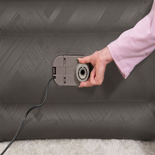 BESTWAY 69048 Single Upgraded Fabric Inflatable Bed with Comfortable Thickened and Elevated Mattress for Indoor Use