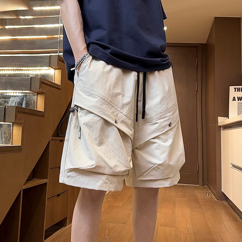 Quick-drying Shorts Men's Summer Trendy Brand High Street Large Pocket American Sports Loose Pants Casual Five-point Pants Men's