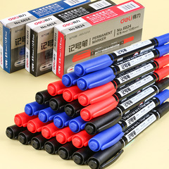 Deli marker small double head 6824 single head hook pen art special oily 6881 marking oily pen wholesale