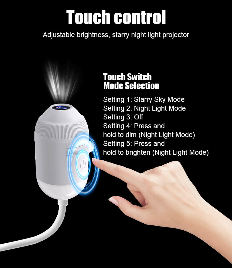 Cross-border bestseller USB starry sky projection lamp for car interior, home, bedroom, night light, romantic galaxy ambiance light