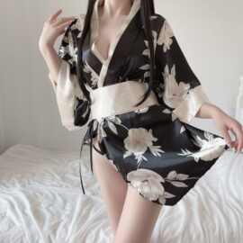 情趣内衣日式和服女扮演游戏情趣制服性感碎花和服套装诱惑胖狐狸
