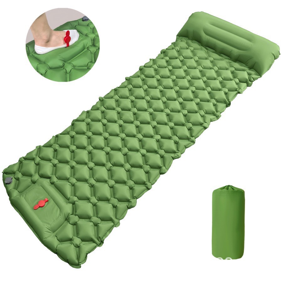 New Model Single-Person Diamond-Shaped Tpu Inflatable Mat, Outdoor Tent Sleeping Mat, Ultra-Light Portable Diamond-Shaped Moisture-Proof Mat