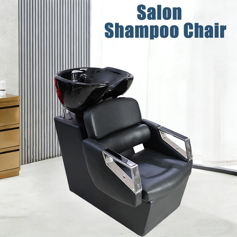Cross-Border Sitting Shampoo Bed Hair Salon Semi-Lying Flush Shampoo Bed with Armrests Wholesale Manufacturer