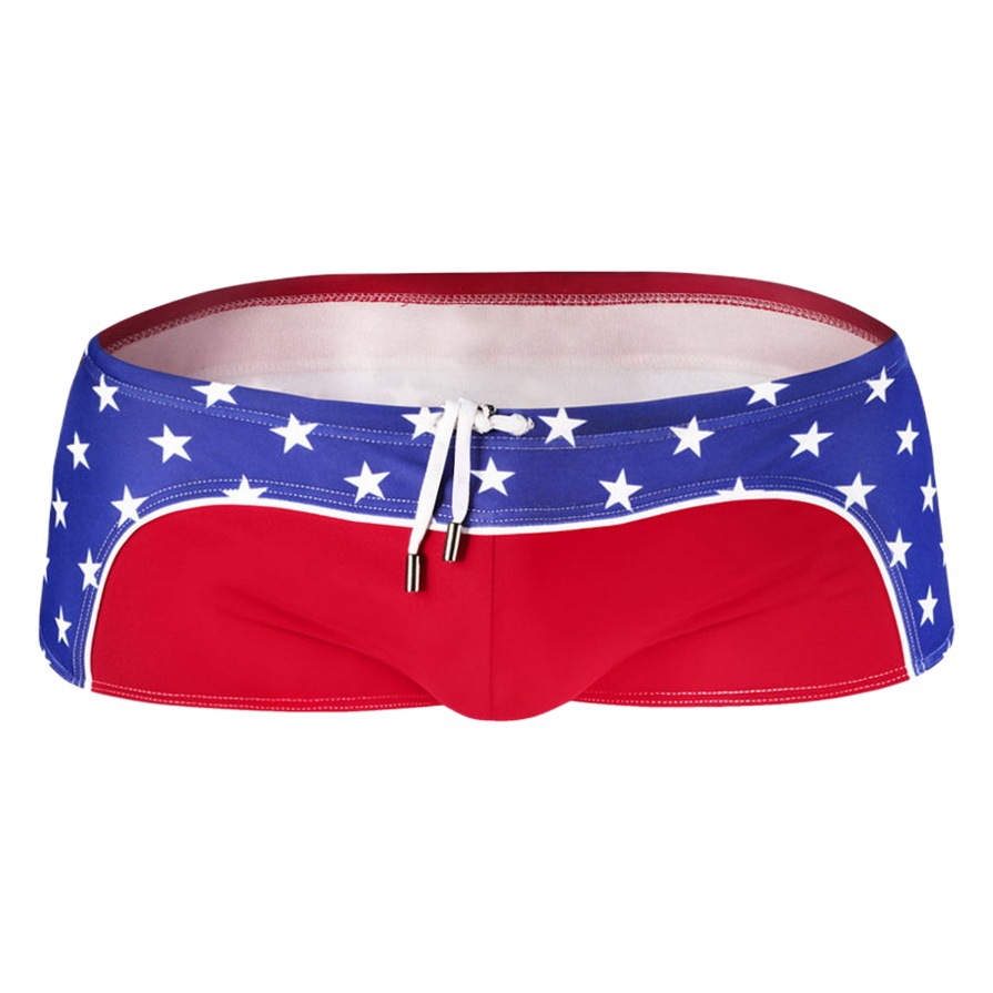 austinBem Foreign Trade Men's Shorts Men's Swimming Trunks European and American Fashion Dynamic U-shaped Pattern Sexy Surfing Swimming Trunks