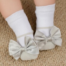 P 59071 Anti-Slip Double Bow Baby Socks ˫������Ӥ����