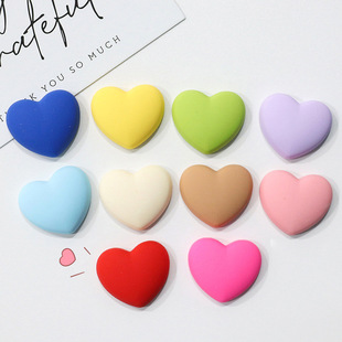 Love soft rubber accessories heart-shaped DIY cream gel hair clip material shoe buckle mobile phone case pendant decorative patch wholesale