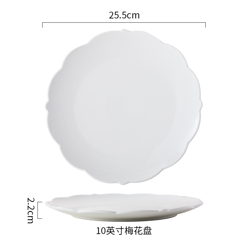 (순백색) 10inch 매화접시