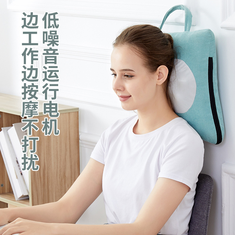 メーカーがカスタマイズした赤色光温湿布マッサージ枕肩と頚椎マッサージャー家庭用電動正逆混練マッサージ枕|undefined