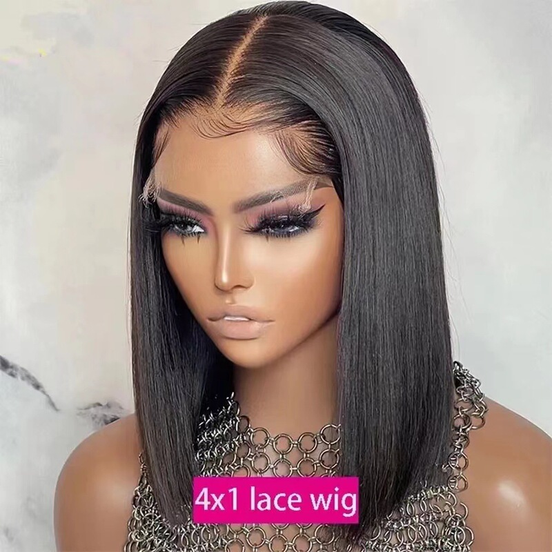 European and American wig 13 * 4hd lace bob wig bob wig front lace wig human hair in stock