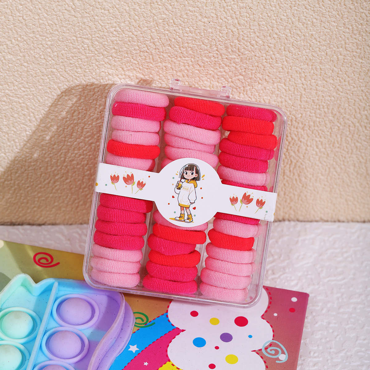 Pink children's hair tie