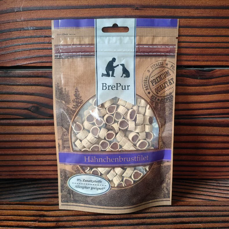 Brepur Tail Single Универсальная закуска для кошек и собак с утиным мясом и хлопьями трески для набора веса для щенков и кошек.