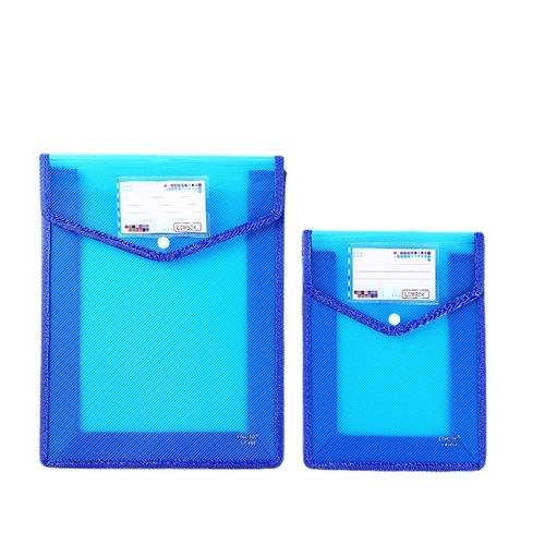 Button File Bag, Thickened Transparent Large Capacity Student Exam Paper Bag, Plastic Waterproof Office Document Archival Bag, Wholesale