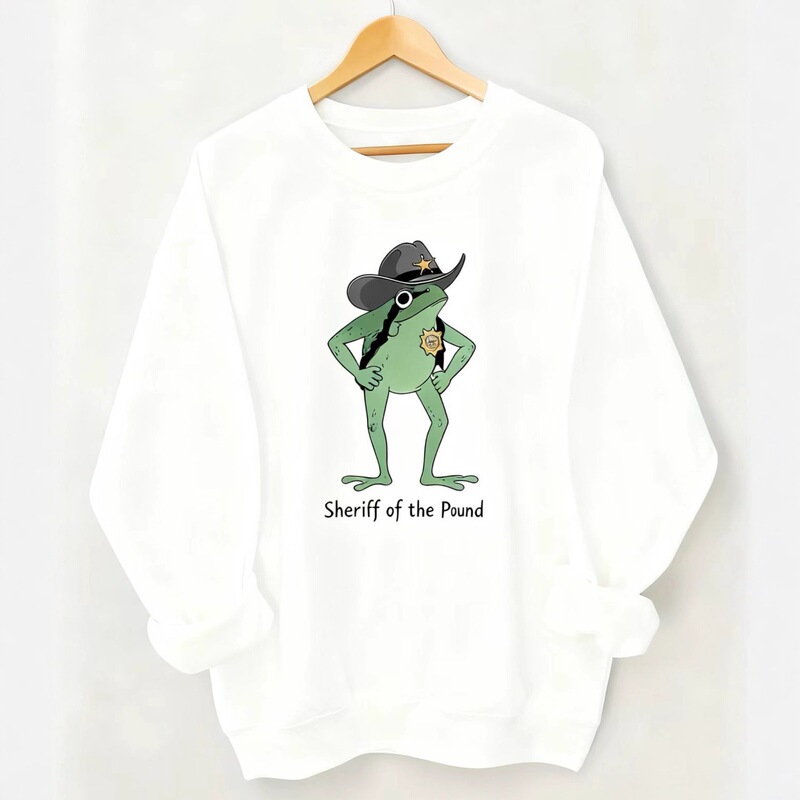 Cross-Border Hot-Selling New Creative Frog Image Print Round-Neck Loose Casual Sweatshirt
