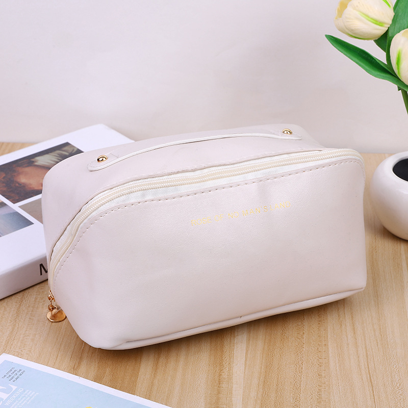 PU almohada bolsa de cosméticos portátil de viaje de gran capacidad bolsa de lavado de cosméticos de escritorio bolsa de almacenamiento de embalaje al por mayor