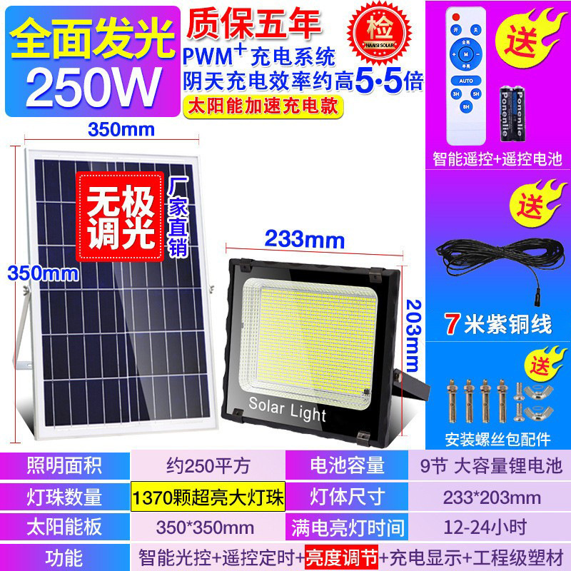 Zhongshan lámpara solar luz de inundación nueva iluminación del hogar rural impermeable Super brillante Lámpara de calle solar lámpara de jardín al aire libre