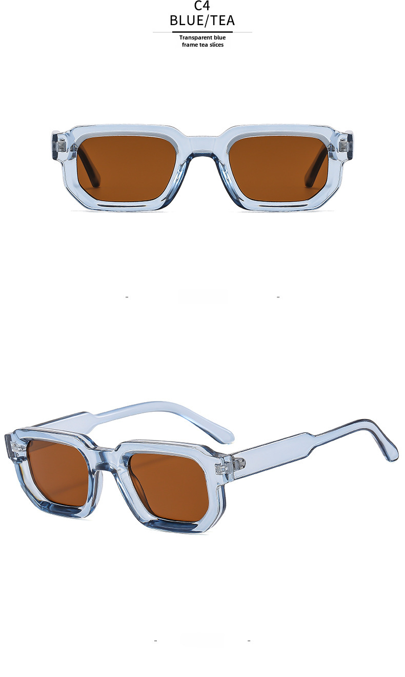 2023 cross-border box Sunglasses European and American vintage square thick small frame fashion Sunglasses female Sunglasses_voghion.com