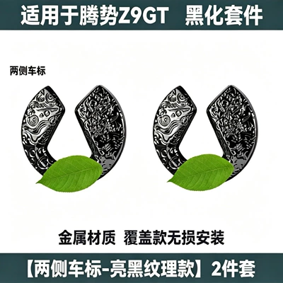 Suitable for BYD Denza Z9GT, Car logo - suitable-for-denza-z9gt-black-textured-model-with-c-pillar-emblems-on-both-sides-2-piece-set