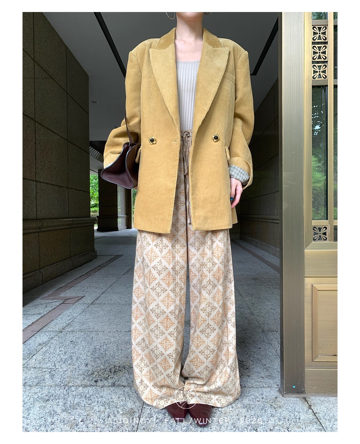 Blazer vintage in velluto a coste donna giacca in cotone_voghion.com
