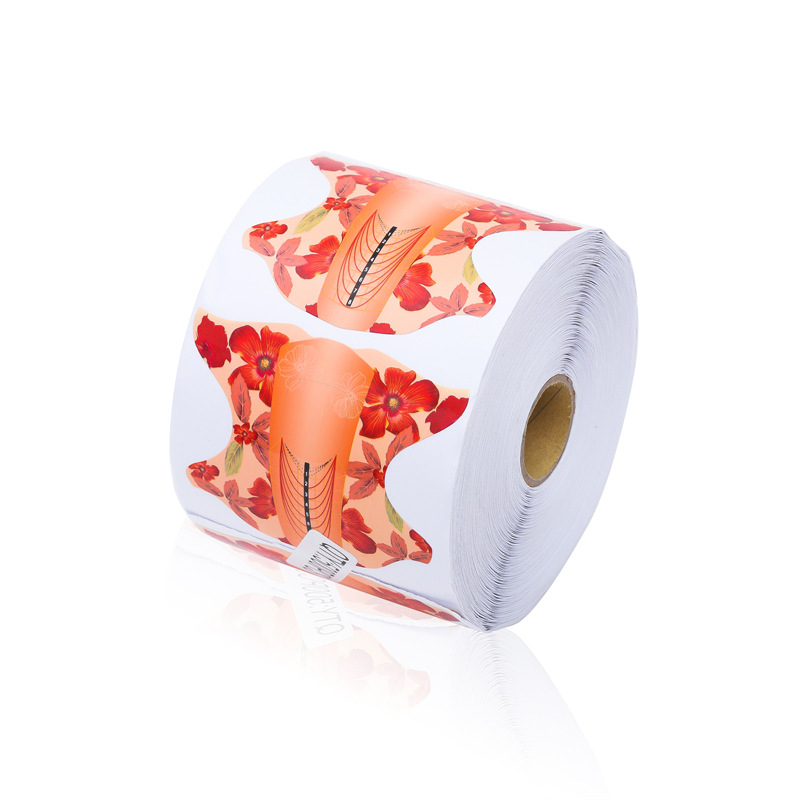 Soporte de papel de extensión de Arte de uñas Soporte de papel de mariposa Soporte de papel de forma de hoja de arce rojo Clavo de cristal 100/500 piezas herramientas de arte de uñas