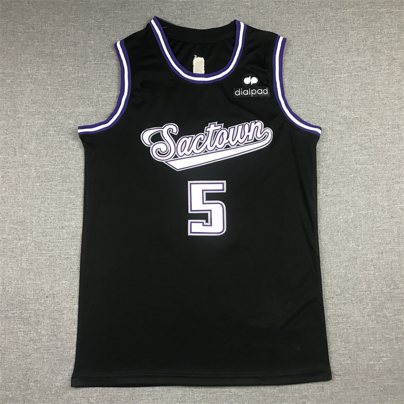 Basketball jersey in stock wholesale king embroidery #5# fox a generation of 22 black city version